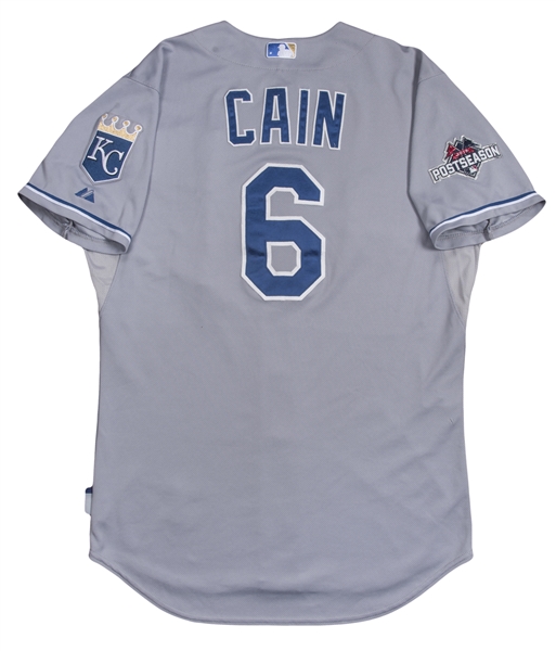 Lot Detail - 2015 Lorenzo Cain ALCS Game Used Kansas City Royals Road Jersey  Used For Games 3 & 4 (MLB Authenticated)