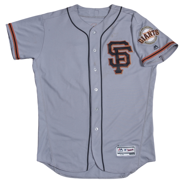 Lot Detail - 2017 Buster Posey Game Used San Francisco Giants Road Jersey  (MLB Authenticated)