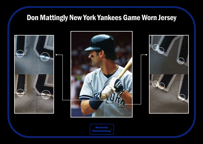 Lot Detail - 1993-1995 Don Mattingly Game Used & Photo Matched New York  Yankees Road Jersey (Steiner & Resolution Photomatching)