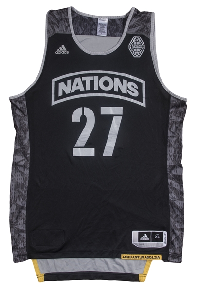 Lot Detail - 2017 Zion Williamson Game Used Adidas Nations Jersey ...