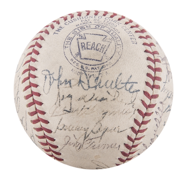 Lot Detail - 1958 World Champion New York Yankees Team Signed Baseball JSA