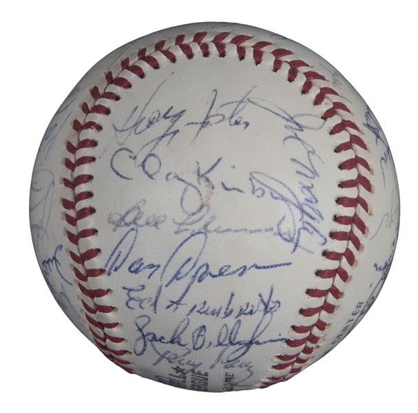 1975 cincinnati reds autographed baseball