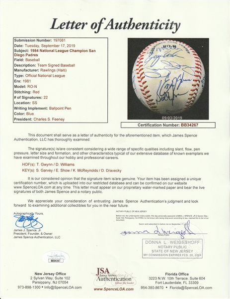 Gary Templeton San Diego Padres Autographed Hand Signed 288 