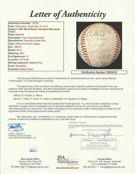 Jack Morris Autographed Authentic Minnesota Twins Jersey (JSA