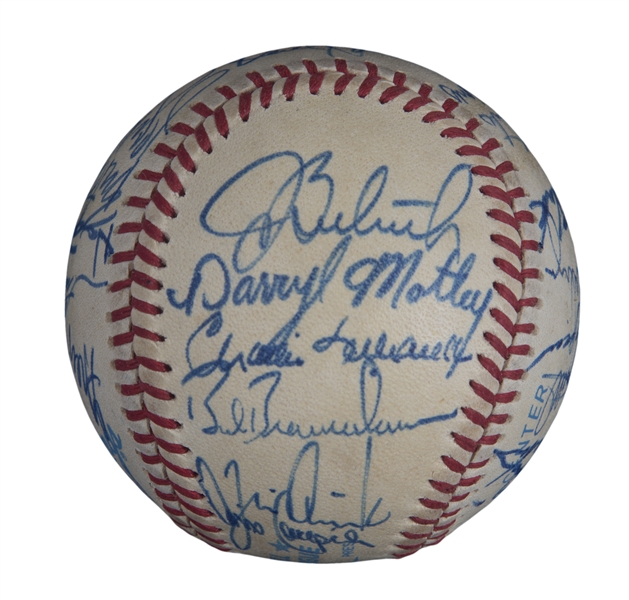 George Brett Signed 1985 World Series Program Baseball Autograph JSA Royals  HOF