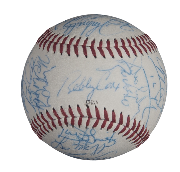 atlanta braves autographed baseball