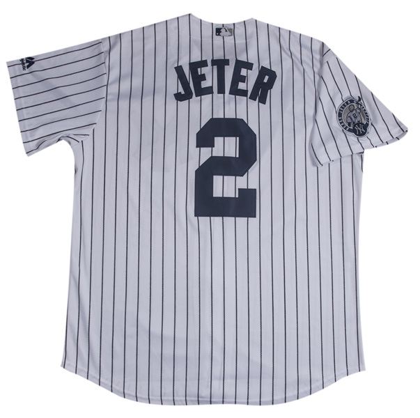 Derek Jeter Signed Yankees 36x42 Custom Framed Jersey With 2009