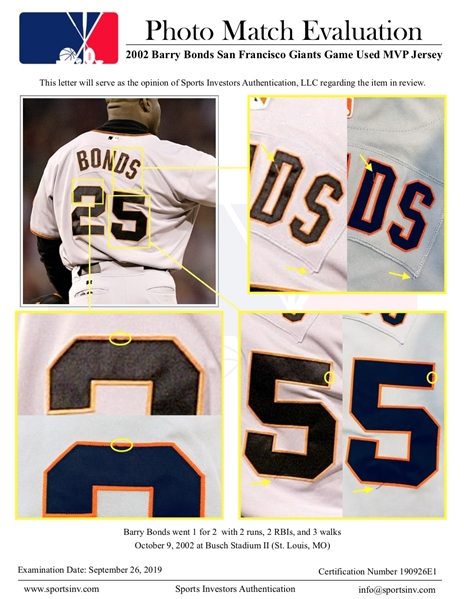 Lot Detail - 2001 Barry Bonds San Francisco Giants Game-Used and Signed  Home Jersey