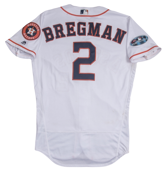 Lot Detail - 2018 Alex Bregman Postseason Game Used Houston Astros Home  Jersey Photo Matched To 10/6/2018 Home Run Game (MLB Authenticated &  Resolution Photomatching)