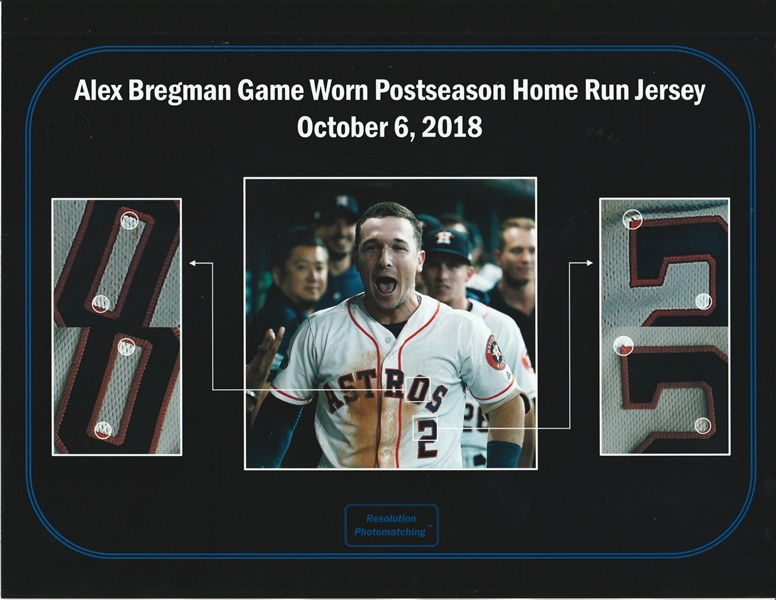 2019 Alex Bregman Game-Used World Series Home Jersey for Games 1
