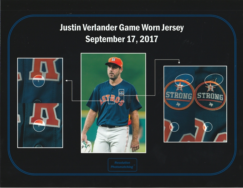Oct. 9, 2017 - Justin Verlander Game-Used, Photo-Matched Houston Astros  Game 4 ALDS Away Jersey - Sports Investors Authentication on Goldin Auctions