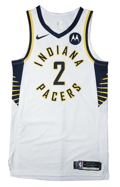 2002-03 Indiana Pacers Blank Game Issued White Jersey 56 DP20107