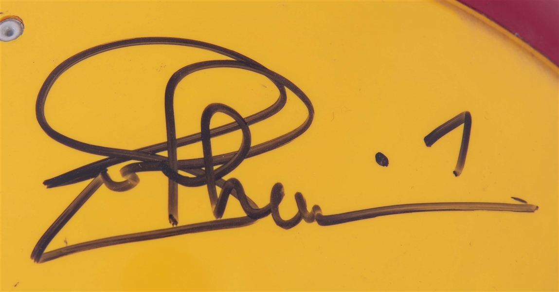 Billy Kilmer and Sonny Jurgensen Autographed Washington Redskins Authentic Proline Full Size Yellow Throwback Style Helmet 