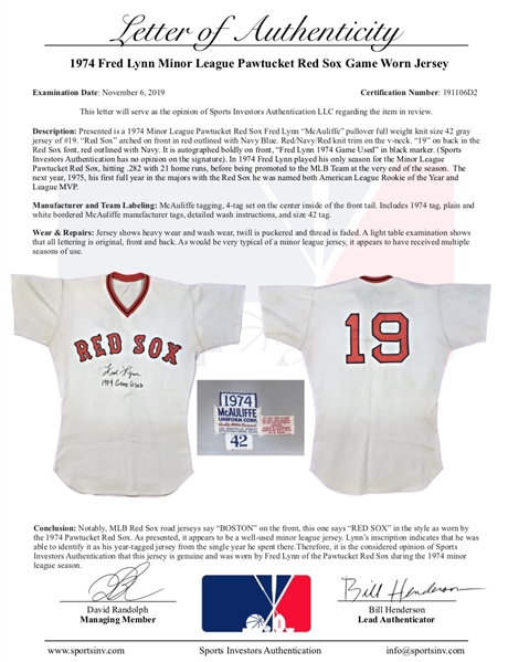 fred lynn red sox jersey