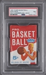 Incredible 1961/62 Fleer Basketball Unopened Five-Cent Wax Pack – Wilt Chamberlain on Back – PSA NM 7 "1 of 1!"