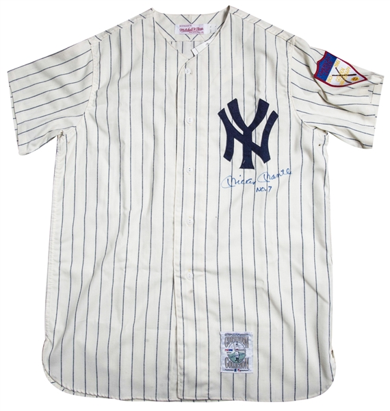 Lot Detail - Mickey Mantle Signed New York Yankees Jersey With No