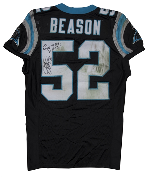 Lot Detail - 2010 Jon Beason Game Used & Signed Carolina Panthers ...