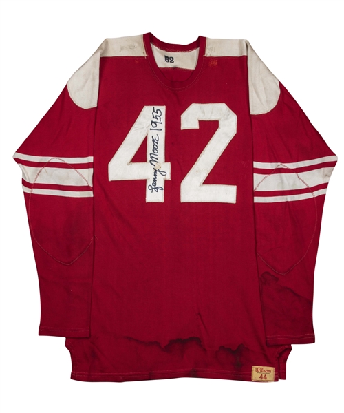 Lot Detail - 1955 Lenny Moore Game Used & Signed College East 