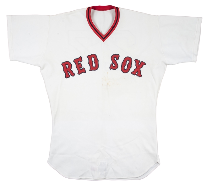 1974 Carlton Fisk Game Worn Signed Boston Red Sox Jersey