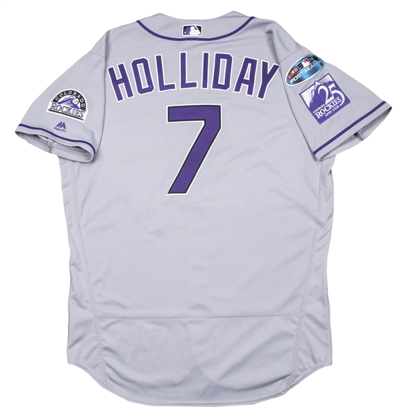 Lot Detail - 2018 Matt Holliday Game Used Colorado Rockies NLDS Game 2  Jersey (MLB Authenticated)