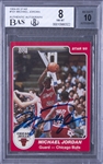 1984-85 Star #101 Michael Jordan Signed Rookie Card – BGS NM-MT 8/BGS 10