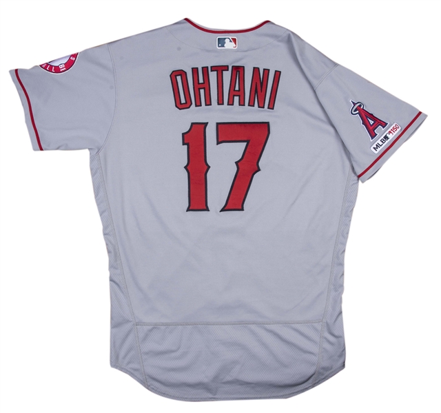 Lot Detail - 2019 Shohei Ohtani Game Used Los Angeles Angels Road 