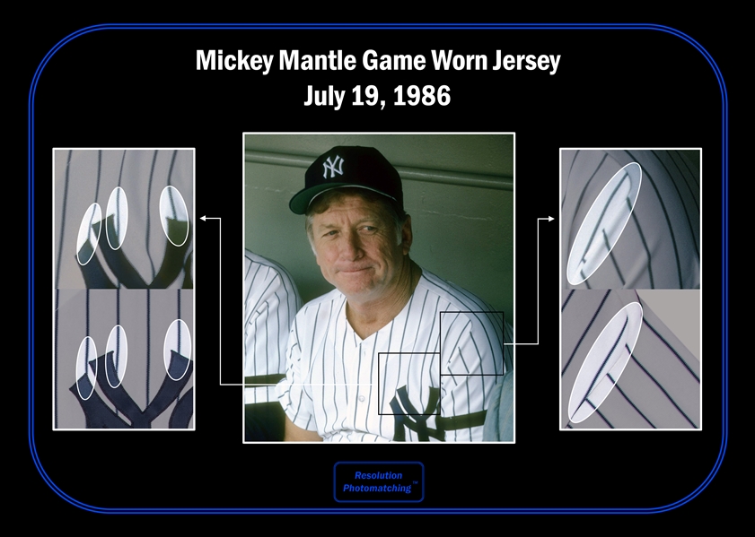 Mickey Mantle 1992 Spring Training Old Timers Day Game Worn Used Yankees  Jersey