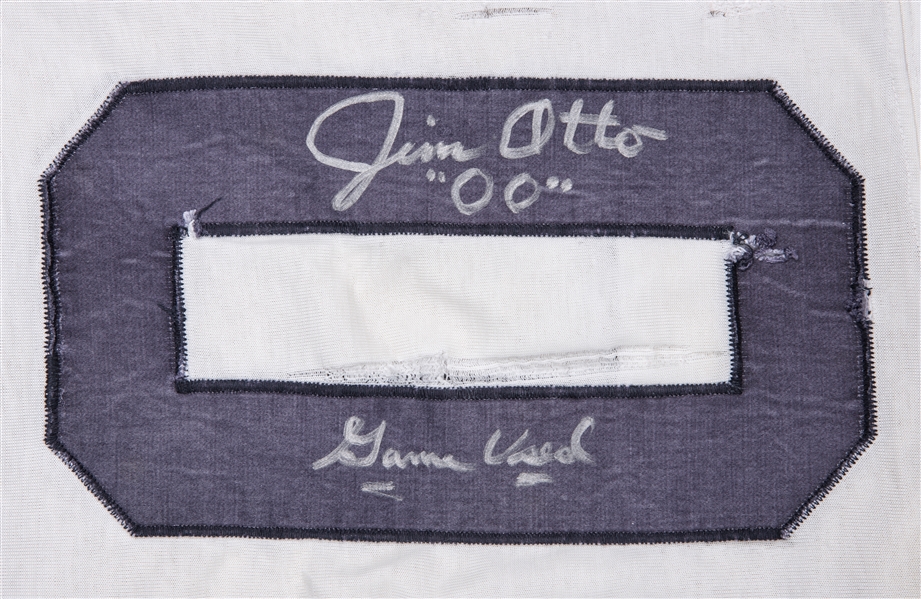 Oakland Raiders Jim Otto Autographed Black Jersey HOF 1980 PSA/DNA Stock  #215777 - Mill Creek Sports