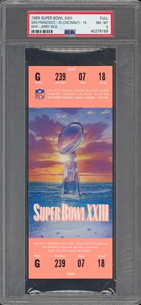 2001 Super Bowl XXXV PSA 8 ticket