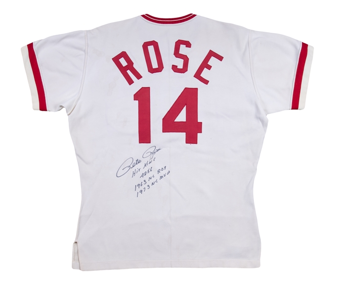 1980's Pete Rose Game Worn Cincinnati Reds Batting Practice Jersey., Lot  #50422