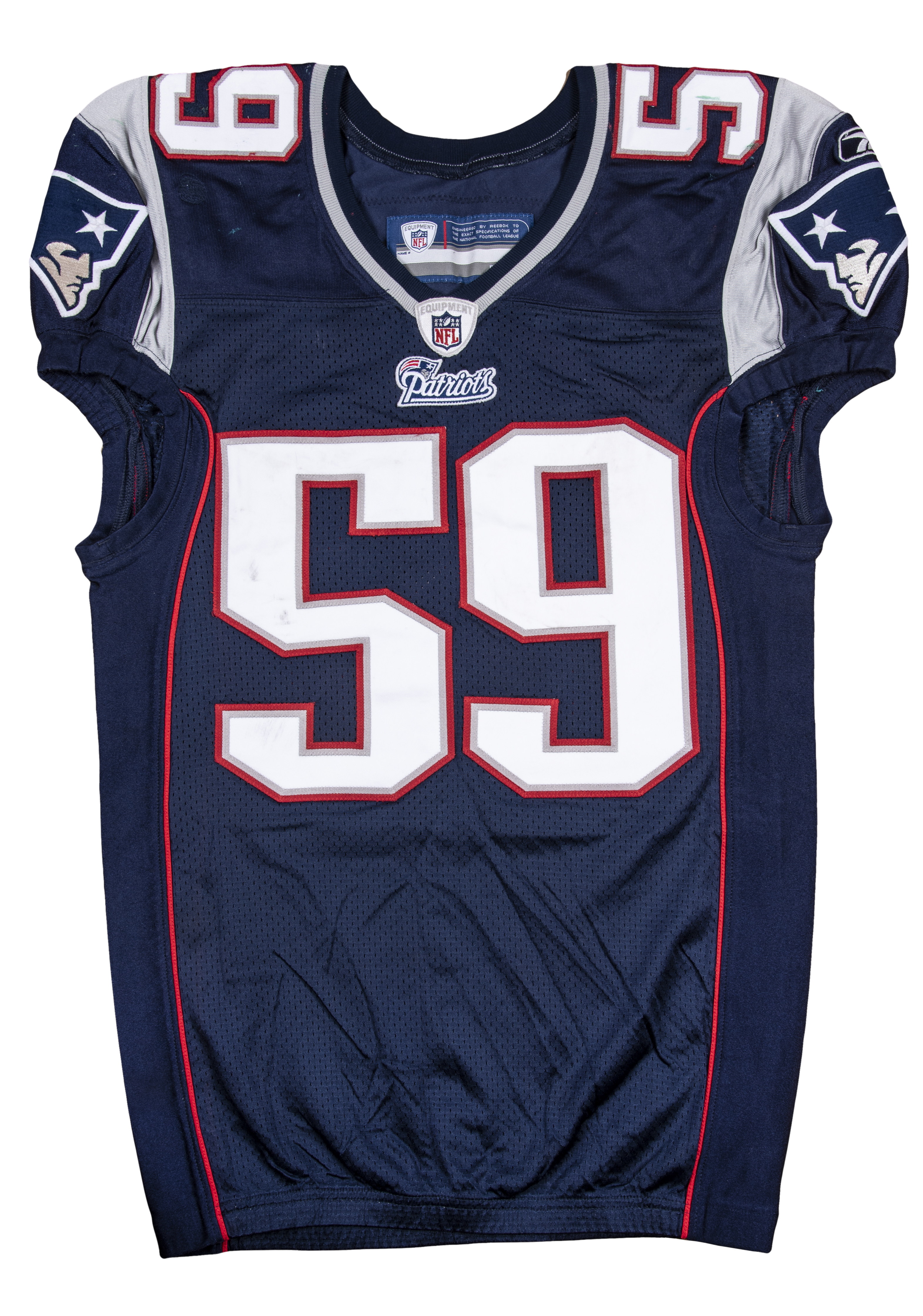 Lot Detail - 2010 Gary Guyton Game Used New England Patriots Home Jersey (Patriots Pro Shop)
