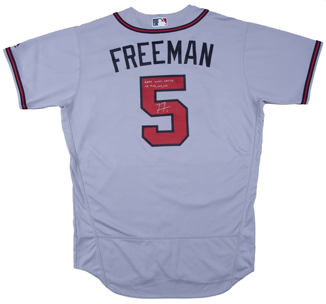 Freddie Freeman Game Used Road Jersey September 27th 2022 v Padres