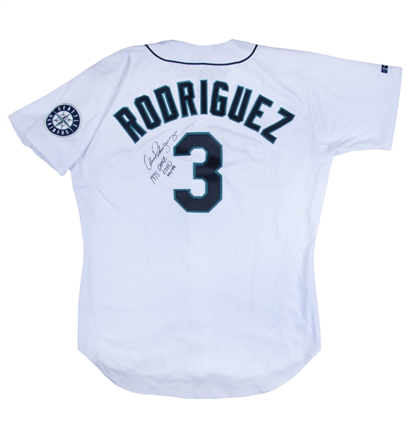 Lot Detail - 1998 Alex Rodriguez Game Used Seattle Mariners Home Jersey