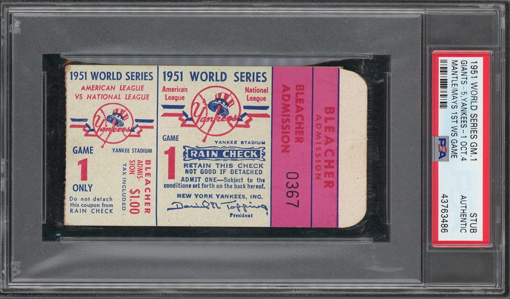 Lot Detail - OCTOBER 5, 1927 WORLD SERIES GAME 1 TICKET STUB (NEW