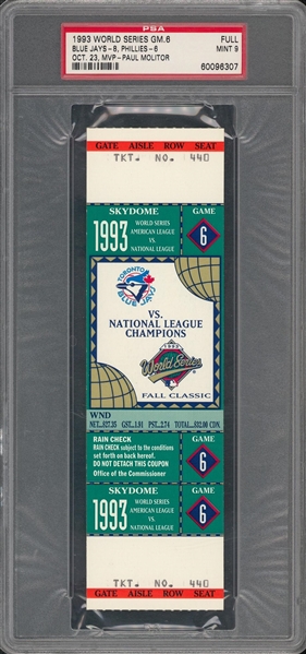1993 World Series, Game Six: Philadelphia Phillies at Toronto Blue