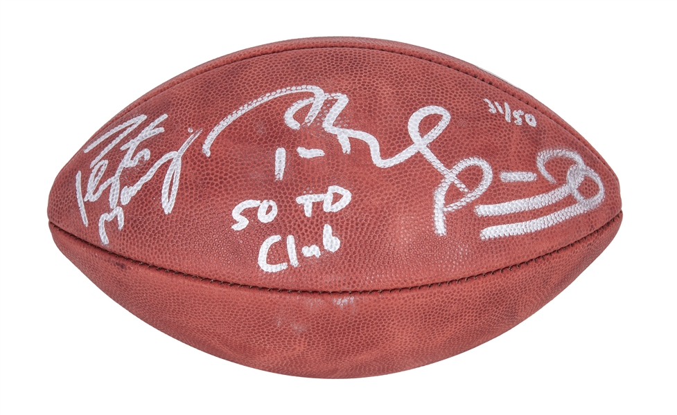 Lot Detail - 50 Touchdown Club Multi Signed Wilson Football Signed By  Brady, Mahomes  Manning (Tristar  Fanatics)