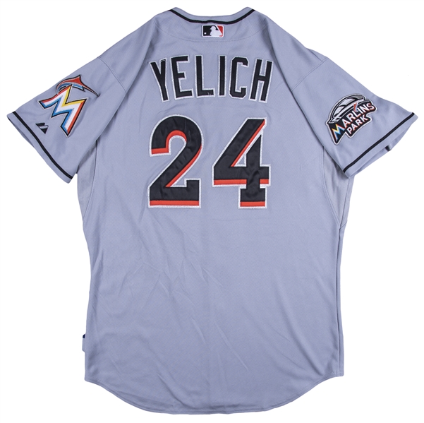 Lot Detail - 2012 Christian Yelich Game Used Arizona Fall League Miami Marlins  Jersey