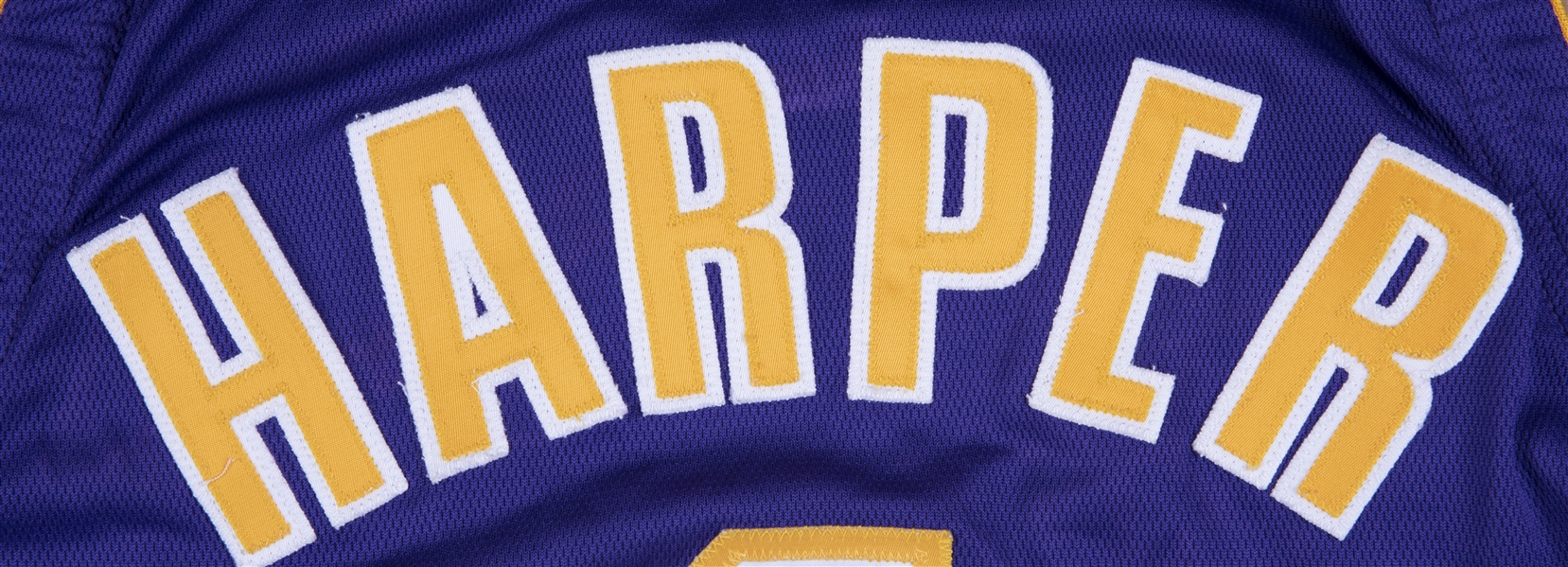 Lot Detail - 2001 Ron Harper Game Used and Signed Los Angeles Lakers NBA  Finals Jersey (Ron Harper LOA & JSA)