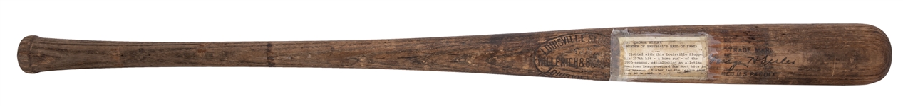 1916-1921 George Sisler Game Used Hillerich & Bradsby Pre Model Bat Used For Record 257th Hit From 1920 (PSA/DNA GU 10)