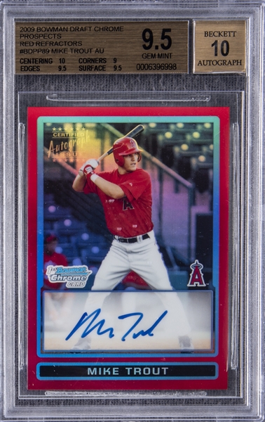 2009 Prospects Plus #81 Mike Trout First ROOKIE BGS 9.5 GEM MINT Angels MVP ! 