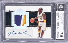 2003-04 UD "Exquisite Collection" Noble Nameplates #KB Kobe Bryant Signed Game Used Patch Card (#15/25) – BGS NM+ 7.5/BGS 10