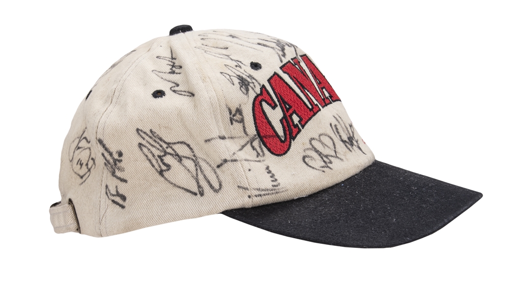 Lot Detail - Lot of (2) 1996 World Cup of Hockey Team Canada Multi-Signed  Jersey & Hat With Combined 41 Signatures Including Gretzky, Brodeur,  Yzerman, Lindros & More (Beckett)