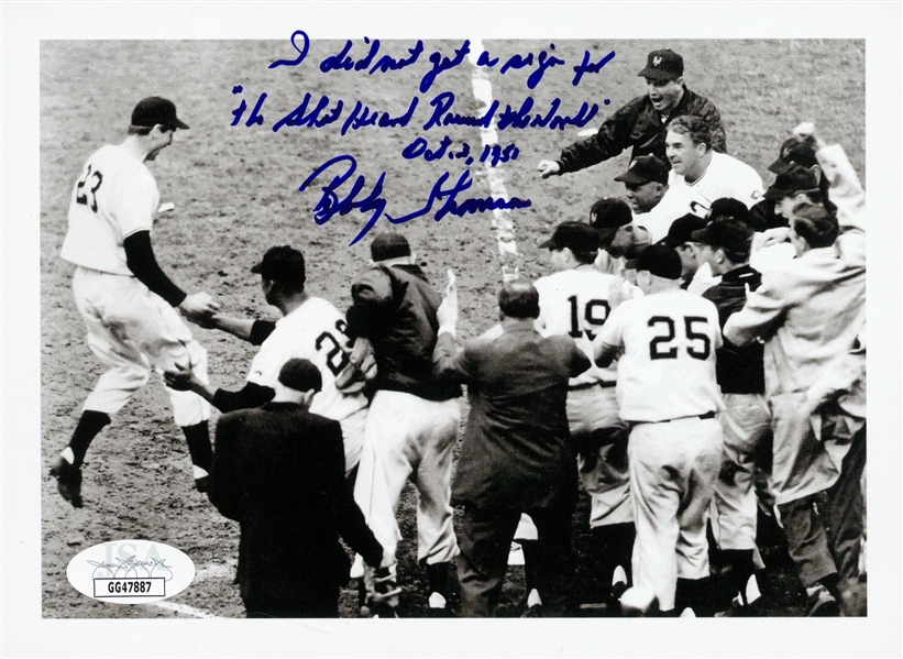 Bobby Thomson Ralph Branca Shot Heard 'Round World Signed Giants Jersey  Steiner - Autographed MLB Jerseys at 's Sports Collectibles Store