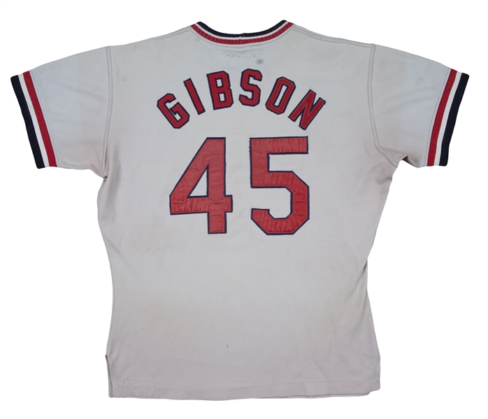 Lot Detail - 1972 Bob Gibson Photo Matched Game Used & Signed St. Louis  Cardinals Road Jersey Photo Matched To 7/17/1972 Complete Game - 12 K's &  10th Win of Season! (Sports Investors Authentication & Beckett)