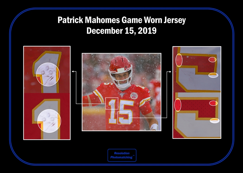 Lot Detail - 2019 Patrick Mahomes Game Used Kansas City Chiefs Home Jersey  Photo Matched To 12/15/2019 (Resolution Photomatching)