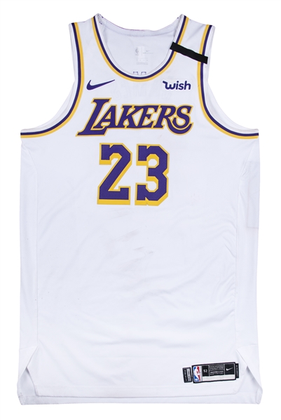Lot Detail - 2020 LeBron James Game Used Los Angeles Lakers White ...