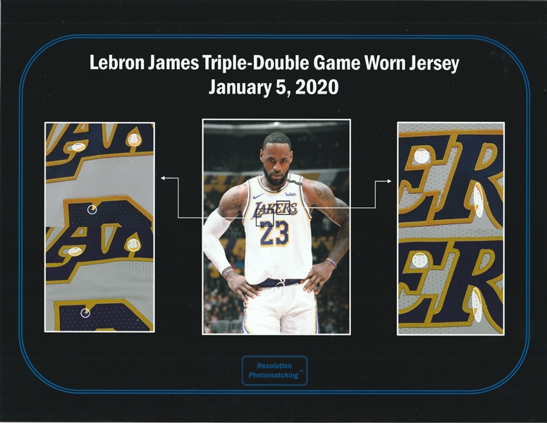 2020 LeBron James Lakers Game-Worn Jersey Icon Edition COA 100