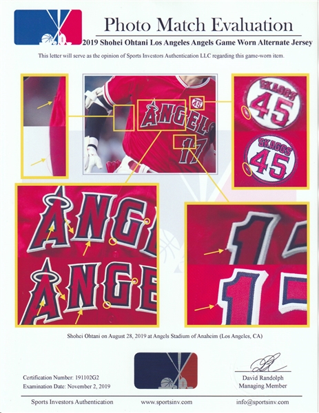 Lot Detail - 2020 Shohei Ohtani Game Used & Photo Matched Los Angeles  Angels Road Jersey - Matched To 4 Games & 2 Home Runs (MLB Authenticated &  Sports Investors Authentication)
