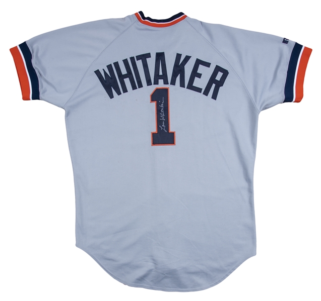 Lou Whitaker Signed Detroit Tigers Jersey (JSA COA) 1984 World Series –