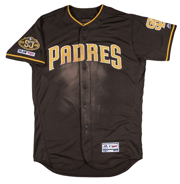 Lot Detail - 2019 Fernando Tatis Jr. Rookie Game Used San Diego Padres  Brown Alternate Jersey Used On 6/28/19 For Career Home Run #10 (MLB  Authenticated)